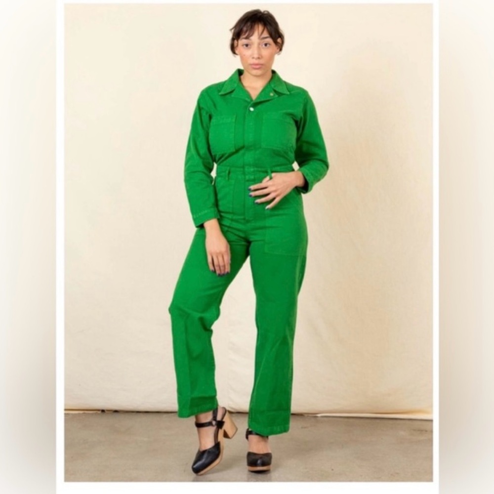NEVER WORN Big Bud Press Green Long Sleeve Everyday Jumpsuit